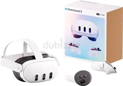 Meta Quest 3 VR Headset (White) with Controllers - 512GB