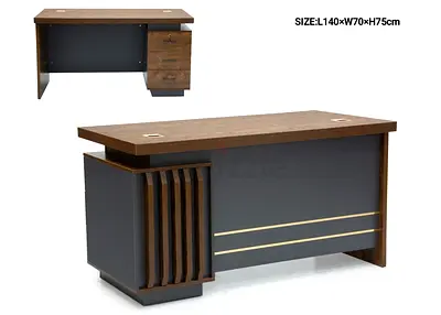 Modern Wooden Executive Office Desk with Storage Drawer (140x70x75cm)