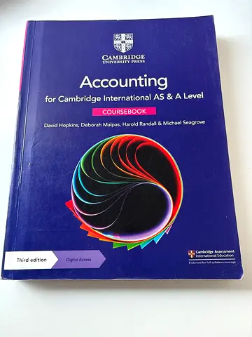 AS  A level ACCOUNTING course book third edition