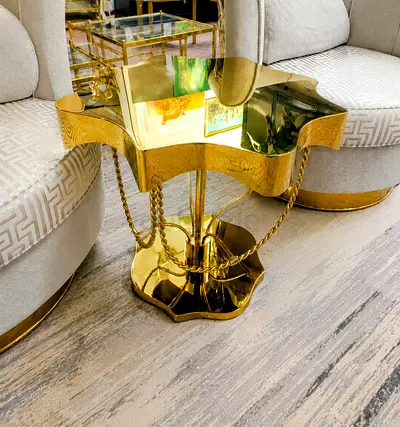 Golden Coffe table available in luxury style