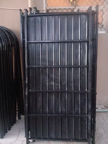 Sturdy Black Metal Fencing Panels