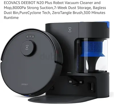 ECOVACS DEEBOT N20 Plus Robot Vacuum with Self-Empty Dock – 8000Pa, 300min Runtime
