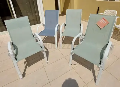4 Non-Reclining Garden Chairs
