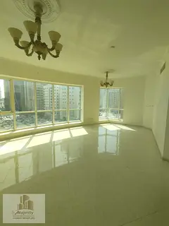 For rent: a two-bedroom apartment with a living room in the Al Qasba area, Sharjah.
