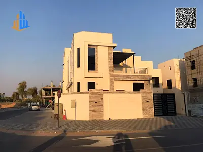 فيلا زاوية للبيع في الحليو 2 عجمان | 4 غرف ماستر | روف | واجهة حجر | شامل رسوم التسجيل | 1.65 مليون