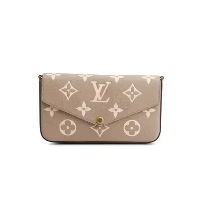 Louis Vuitton Tourterelle Monogram Empreinte Leather Felicie Pochette