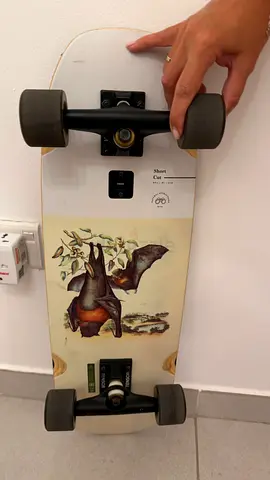 Used once shortboard cruiser skateboard with bat graphic