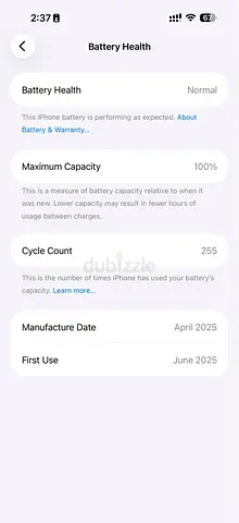 iPhone 16 pro max 100% battery health