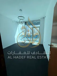 Two-bedroom apartment with a living room and two balconies in Al Khan area - Free parking - Excellen