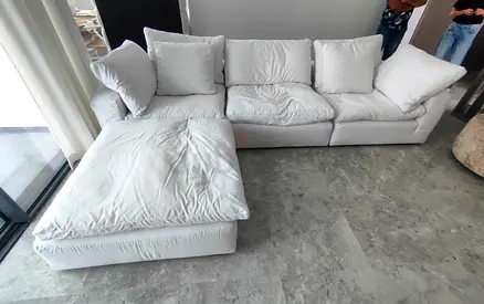 Expensive quality marina home feather 🪶 filled modular sofa with ottoman