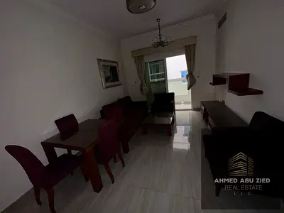 غرفة وصالة مفروشة بإطلالة جميلة للإيجار السنوي في الجرف 2 بعجمان مع بلكونة وإنترنت مجاني، فقط 35000 درهم ودفعات مرنة تناسب الجميع