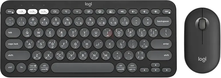 Logitech Pebble 2 Combo, Wireless Keyboard and Mouse, Quiet and Portable, Customisable, Logi Bolt, B