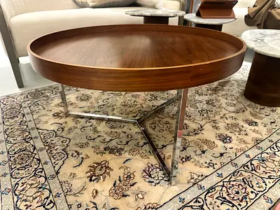 Sold walnut wood coffee table