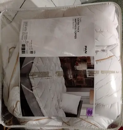 Extra Thick Mattress Topper - Plush White (New, Sealed)