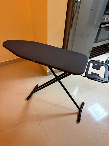 Compact Folding Ironing Board with Small Seat - Good Condition