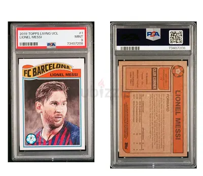 2019 Topps Living UCL Lionel Messi #1 - PSA 9 Graded Football Card