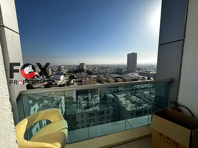Annual Rent in City Tower, Al Nuaimiya, Ajman. Furnished 2BR hall, first tenant, master room, 2 baths, 2 balconies, parking. AED 45,000 in 4 payments.