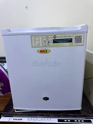 Compact single-door minibar fridge - used, working