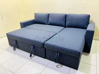 Convertible 3-Seater Sofa Bed with Storage - Dark Grey