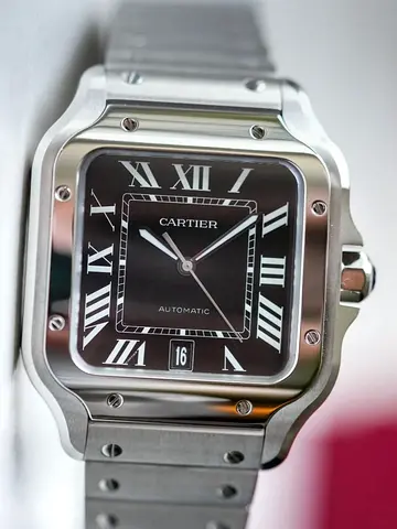 Cartier santos automatic mens watch