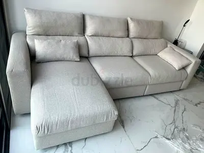 Ikea Eskilstuna L shape sofa bed with under storage