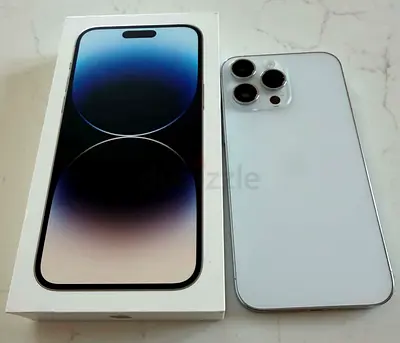 iPhone 14 Pro Max Silver with Box - Good Condition
