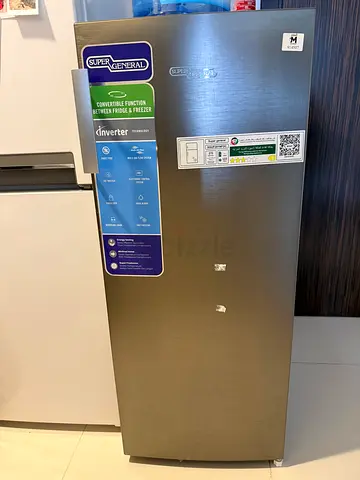 Single-door refrigerator in good condition - 2024 model (grey)