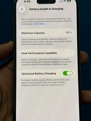 iPhone 14 Pro. in good condition — 90% battery health.