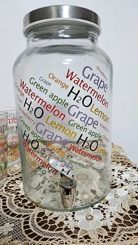 5 Litre Water or.Juice dispenser with 3 glasses
