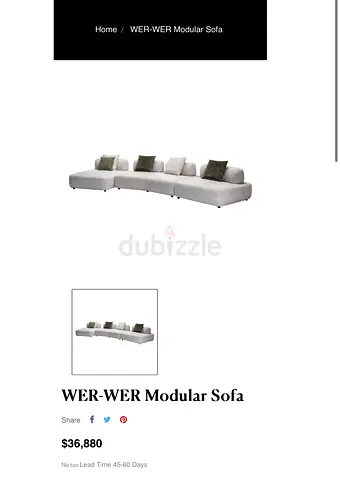Luxury WER-WER Modular sofa L shape