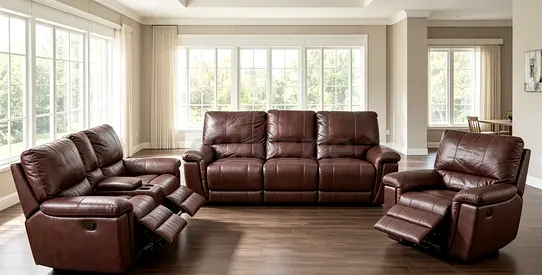 Sofa Leather Recliner 6 Seater