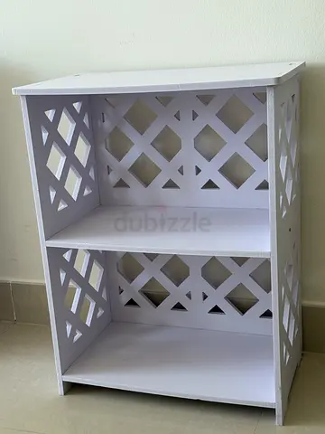 White Lattice Wall Shelf / Corner Organizer - 3 Compartments (2 available)