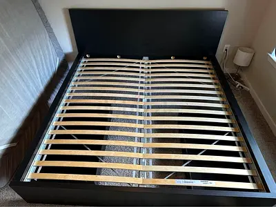 IKEA malm king bed frame with mattress perfect condition