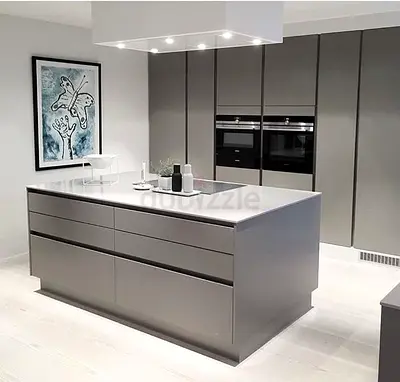 Modern grey Kitchen Island