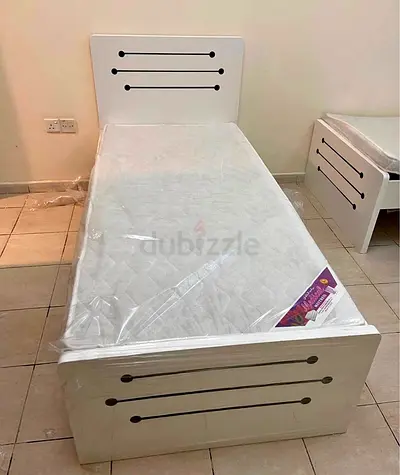 Brand New Single white wooden bed frame for sale