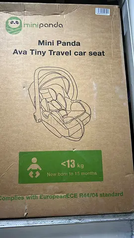 Mini Panda Ava Tiny Travel Car Seat (Newborn to 15 months) - In Box