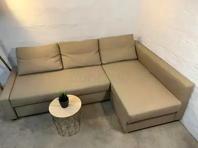 ikea Beige L-shaped Corner Sofa - Compact and Clean Condition