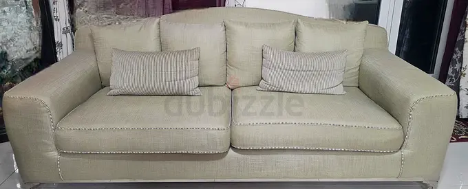 Beige 3+3+2+2 Seater Sofa with Tufted Backrest