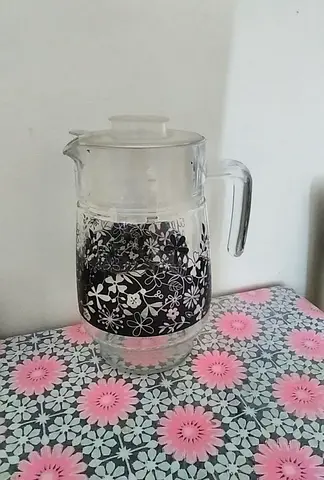 Glass water jug