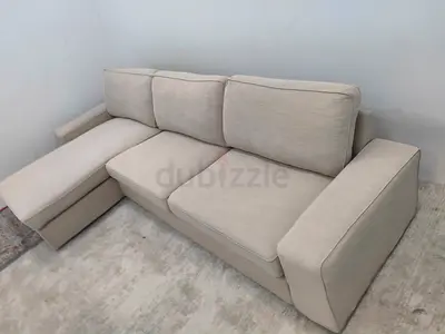 Ikea beige color four seater lshape sofa