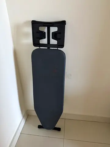 Black Ironing Board with Iron Rest - excellent Condition