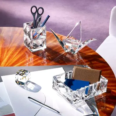 Authentic Baccarat Crystal Origami Decorative Sculptures FULL SET