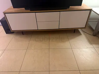 Modern TV Cabinet / Wood  White Finish
