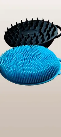 Silicone Grooming Brush for Dogs  Cats - Dual-Sided Bath Massage