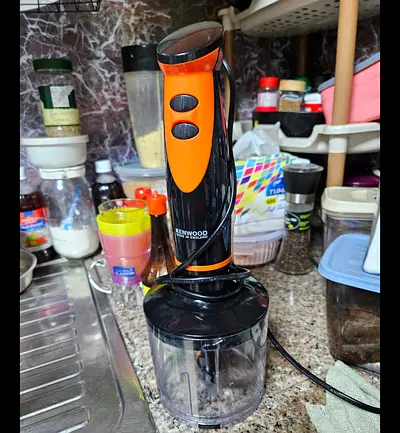 Kenwood hand blender with chopper attachment - used, working