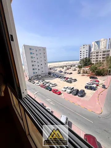 A great deal on a one-bedroom apartment with a living room and two bathrooms for rent in the second row from Ajman Corniche.