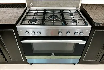 Electrolux 5 Burner Full Gas Cooker 90x60 cm – Fan Oven  Rotisserie Grill