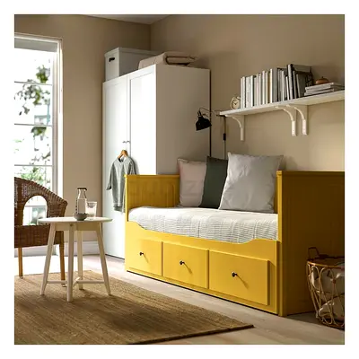 IKEA HEMNES Yellow Daybed with 3 Under-Drawer Storage