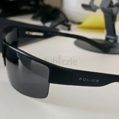 Police mens sunglasses - black semi-rimless frame Lewis Hamilton metal