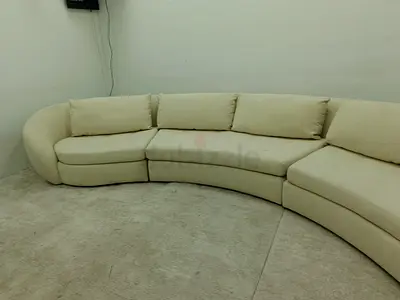 Expensive quality crate and barrel beige color sofa set